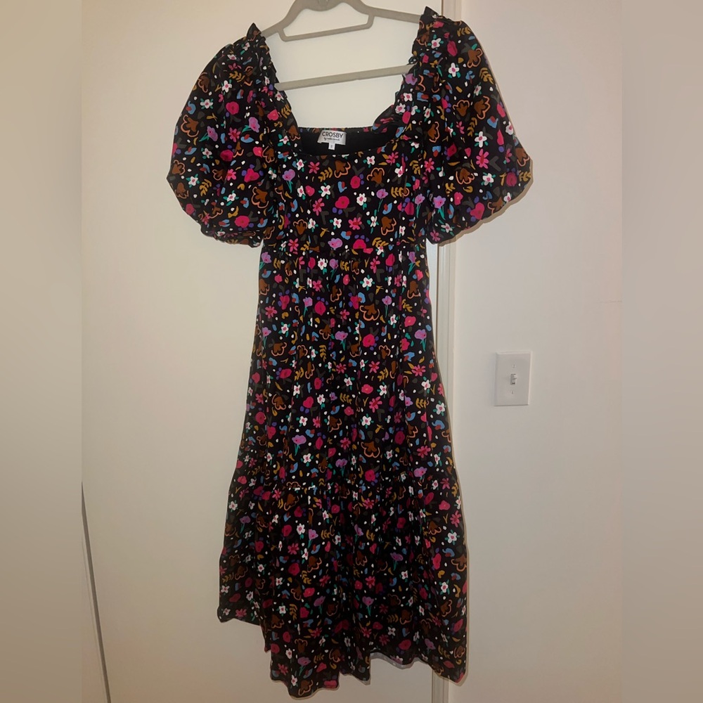 CROSBY by Mollie Burch Black Floral Dress